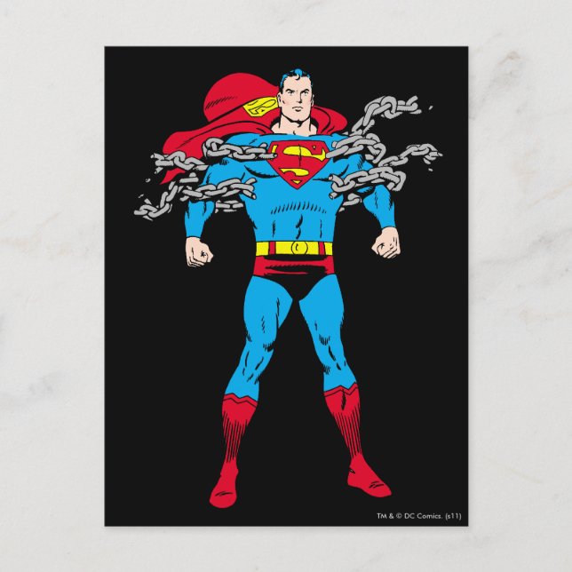 Carte Postale Superman brise les chaînes (Devant)