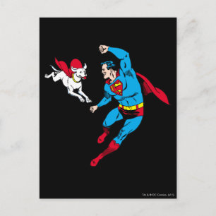 Carte Postale Superman et Krypto 2