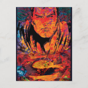 Carte Postale Superman Orange Grunge