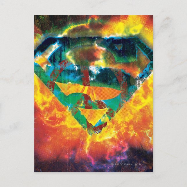 Carte Postale Superman S-Shield | Logo à l'étroit pour la paix (Devant)