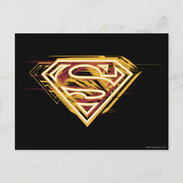 Carte Postale Superman S-Shield | Logo jaune et rouge (Devant)
