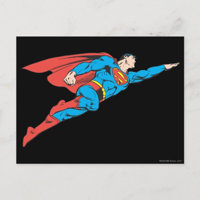 Carte Postale Superman volant à droite (Devant)