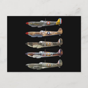 Carte Postale Supermarine Spitfire est un chasseur 2ÈME GUERRE M