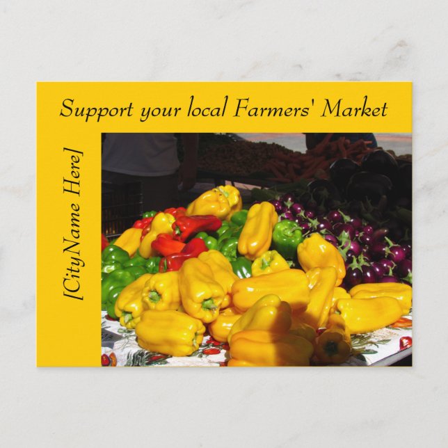 Carte postale - Support Farmers Market - Poivrons (Devant)