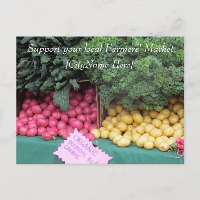 Carte postale - Support Farmers Market - Pommes de (Devant)