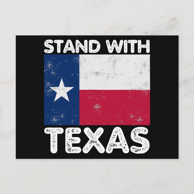 Carte Postale Support Texas I Stand With Texas Texan Flag (Devant)