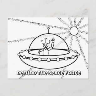 Carte Postale Supprimer le financement de la Force spatiale - UF