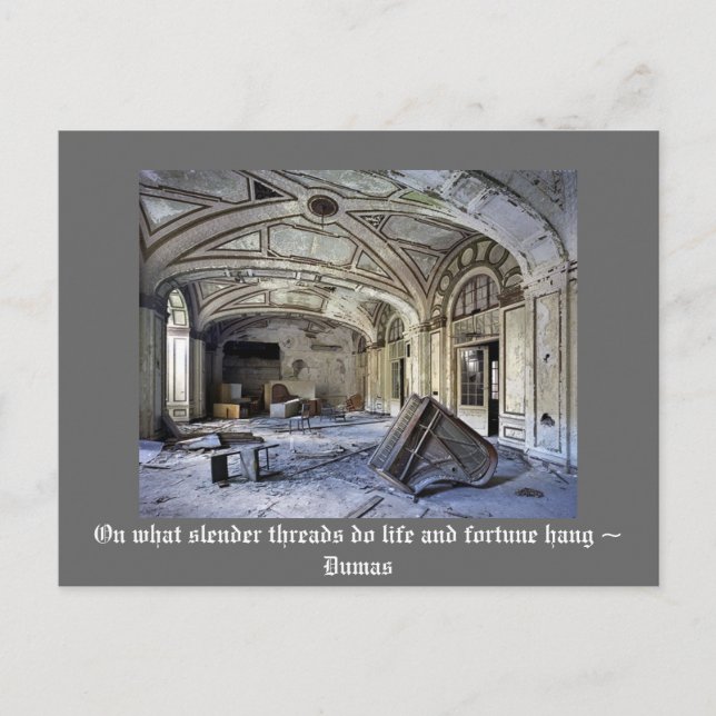 Carte Postale Sur ce que les fils minces font la vie et la fortu (Devant)