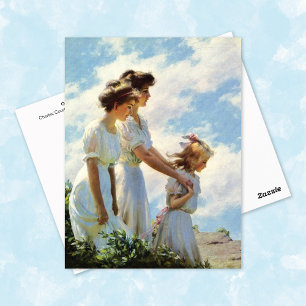 Carte Postale Sur la falaise Charles Courtney Curran