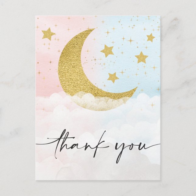 Carte Postale Sur la lune, le Merci de révélation du genre (Devant)