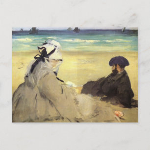 Carte Postale Sur la plage 1873 par Edouard Manet