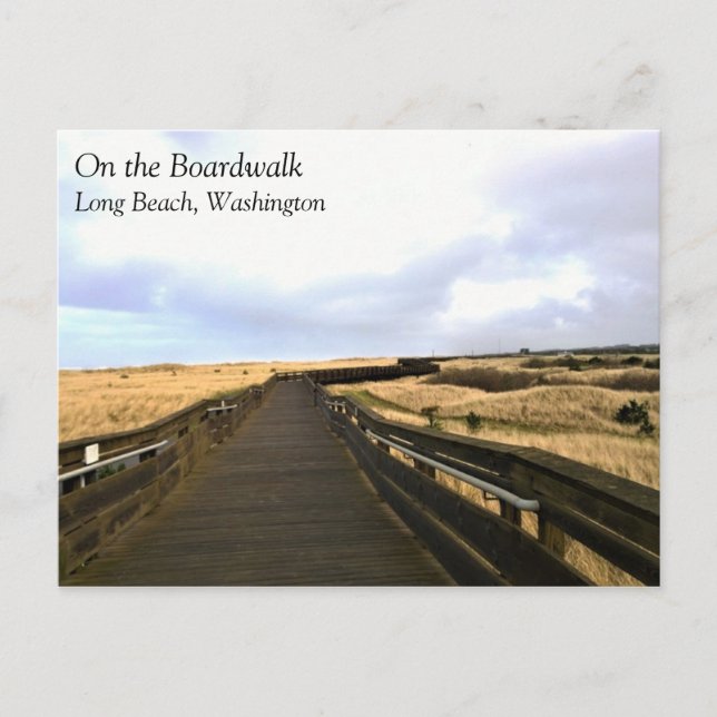 Carte Postale Sur la promenade, Long Beach, Washington (Devant)