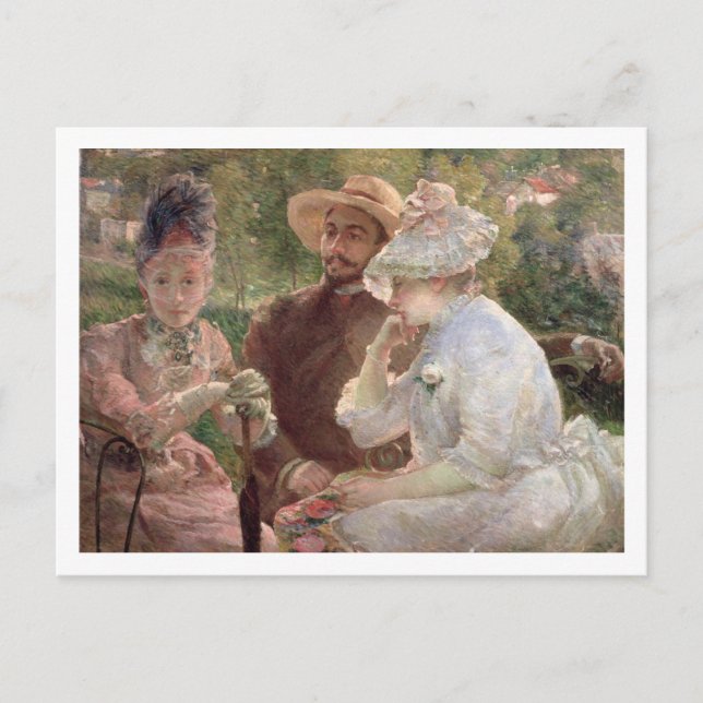Carte Postale Sur la terrasse de Sevres, 1880 (huile sur toile) (Devant)