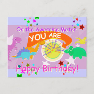 Carte Postale Sur l'Awesome Meter Vous êtes merveilleux Annivers