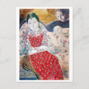 Carte Postale Sur le canapé au gris clair argenté, Maurice Denis