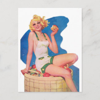 Carte Postale Sur le panier Apple