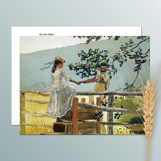 Carte Postale Sur le paysage de la campagne de Stile Winslow Hom (Créateur téléchargé)