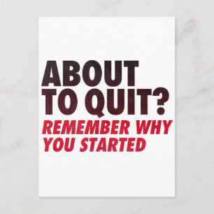 Carte Postale Sur le point de quitter ? Rappelez-vous pourquoi v