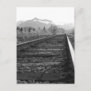 Carte Postale Sur piste - piste noire et blanche photo
