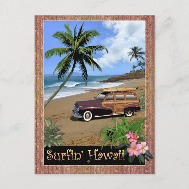 Carte Postale Surf à Hawaï (Devant)