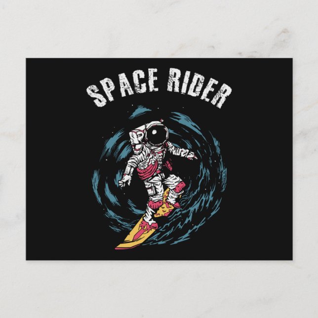 Carte Postale Surf Astronaut Spatial Surfer (Devant)