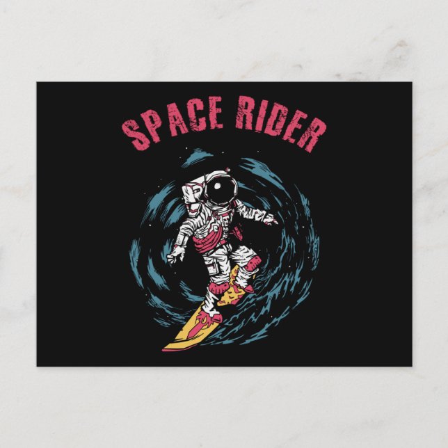 Carte Postale Surf Astronaut Spatial Surfer (Devant)