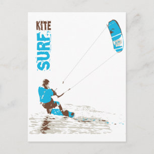 Carte Postale surf de cerf-volant