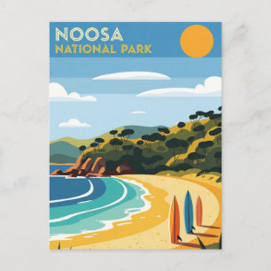 Carte Postale Surf en Noosa National Park Australie Travel
