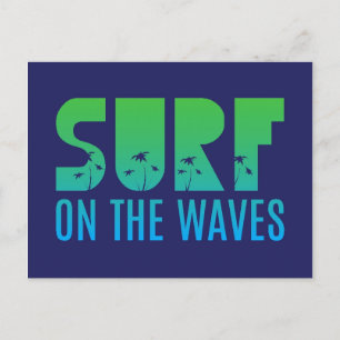 Carte Postale Surf Sur L'Affiche Des Vagues