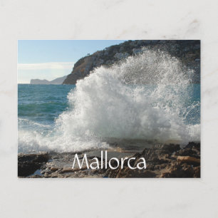 Carte Postale Surf sur les rochers, Majorque, Espagne