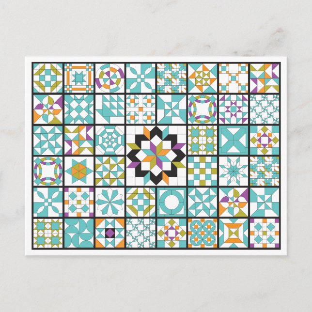 Carte Postale Surface d'échantillonnage turquoise moderne (Devant)