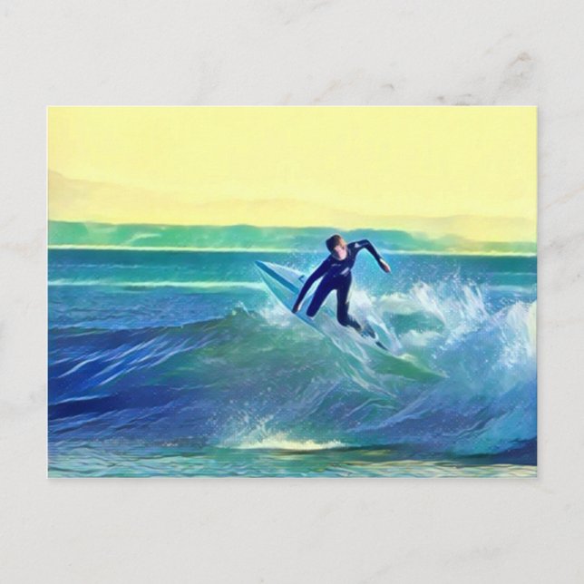Carte Postale Surfer (Devant)