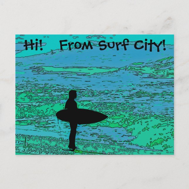 Carte postale Surfer (Devant)