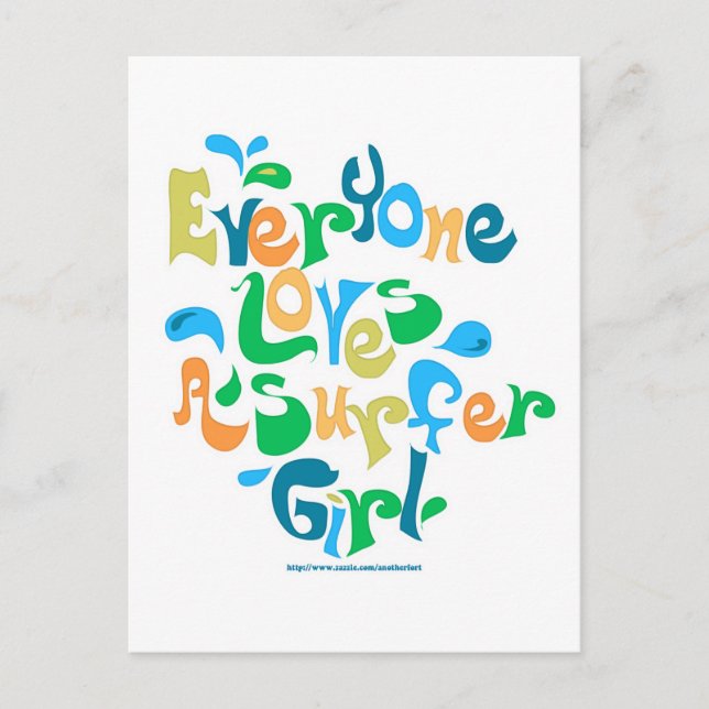 Carte Postale Surfer Girl (Devant)
