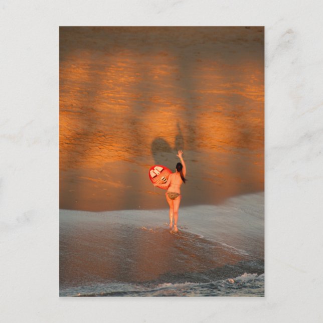 Carte postale Surfer Girl (Devant)
