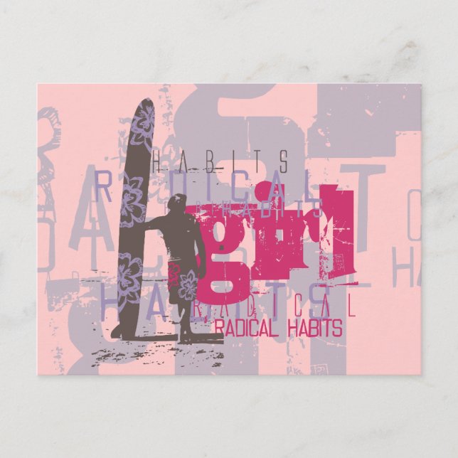 Carte Postale Surfer Girl Tshirts et cadeaux (Devant)