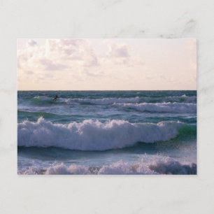 Carte Postale Surfer solitaire à Fistral Beach Newquay Cornwall 