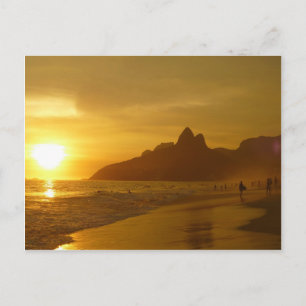 Carte Postale Surfers au coucher du soleil