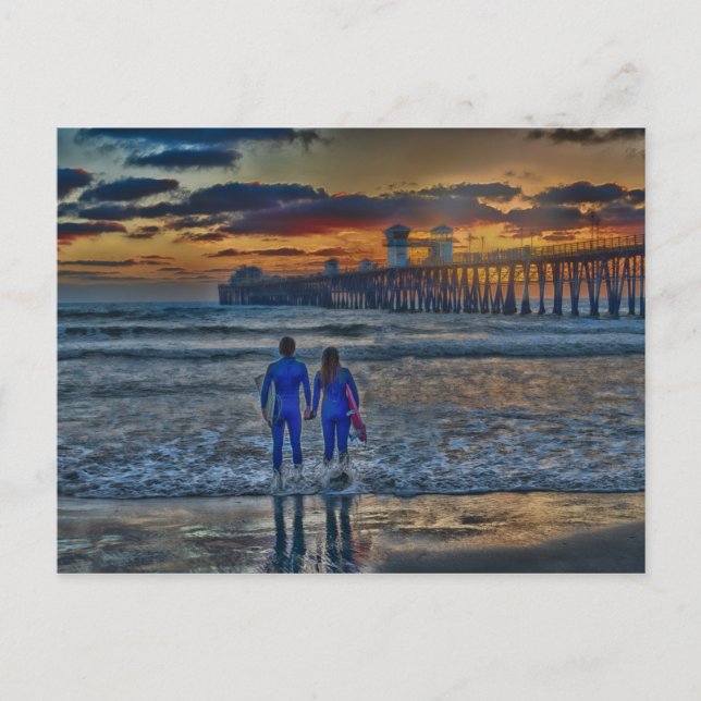 Carte Postale Surfers romantiques (Devant)