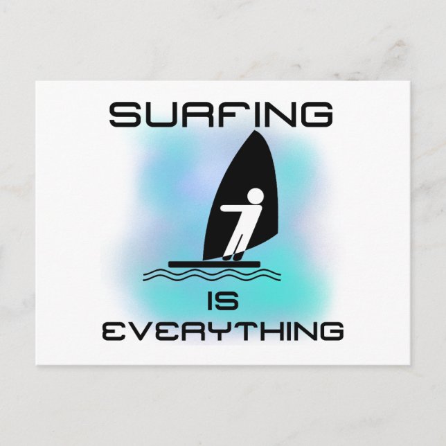 Carte Postale Surfing est tout T-shirts et cadeaux (Devant)