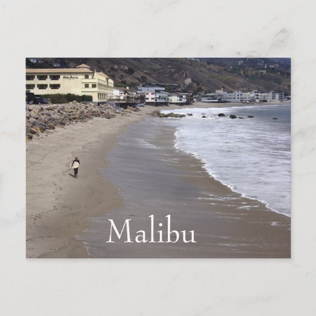 Carte postale Surfing Malibu California (Devant)