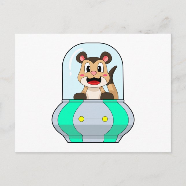 Carte Postale Suricate avec sous-marin (Devant)