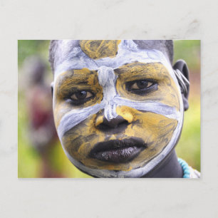 Carte Postale Surma fille au visage peint
