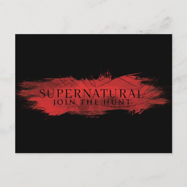 Carte Postale Surnaturel "Join Hunt" Red Splash (Devant)