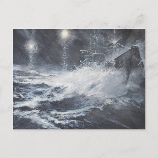 Carte Postale Surpris par Starshell Scharnhorst Bataille de (Devant)