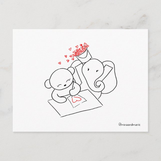 Carte Postale Surprise de la Saint-Valentin (Devant)