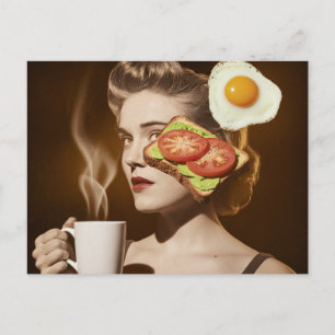 Carte Postale Surreal Avocado Toast Breakfast