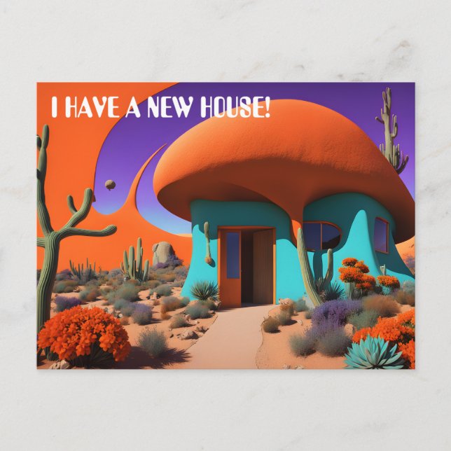 Carte Postale Surreal Musroom House Nouvelle adresse (Devant)