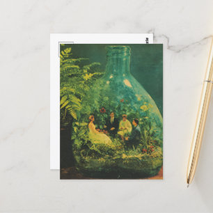 Carte Postale Surreal People Une fête dans une bouteille