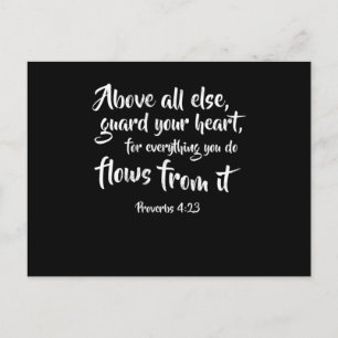 Carte Postale Surtout Gardez Votre Coeur Proverbes 423